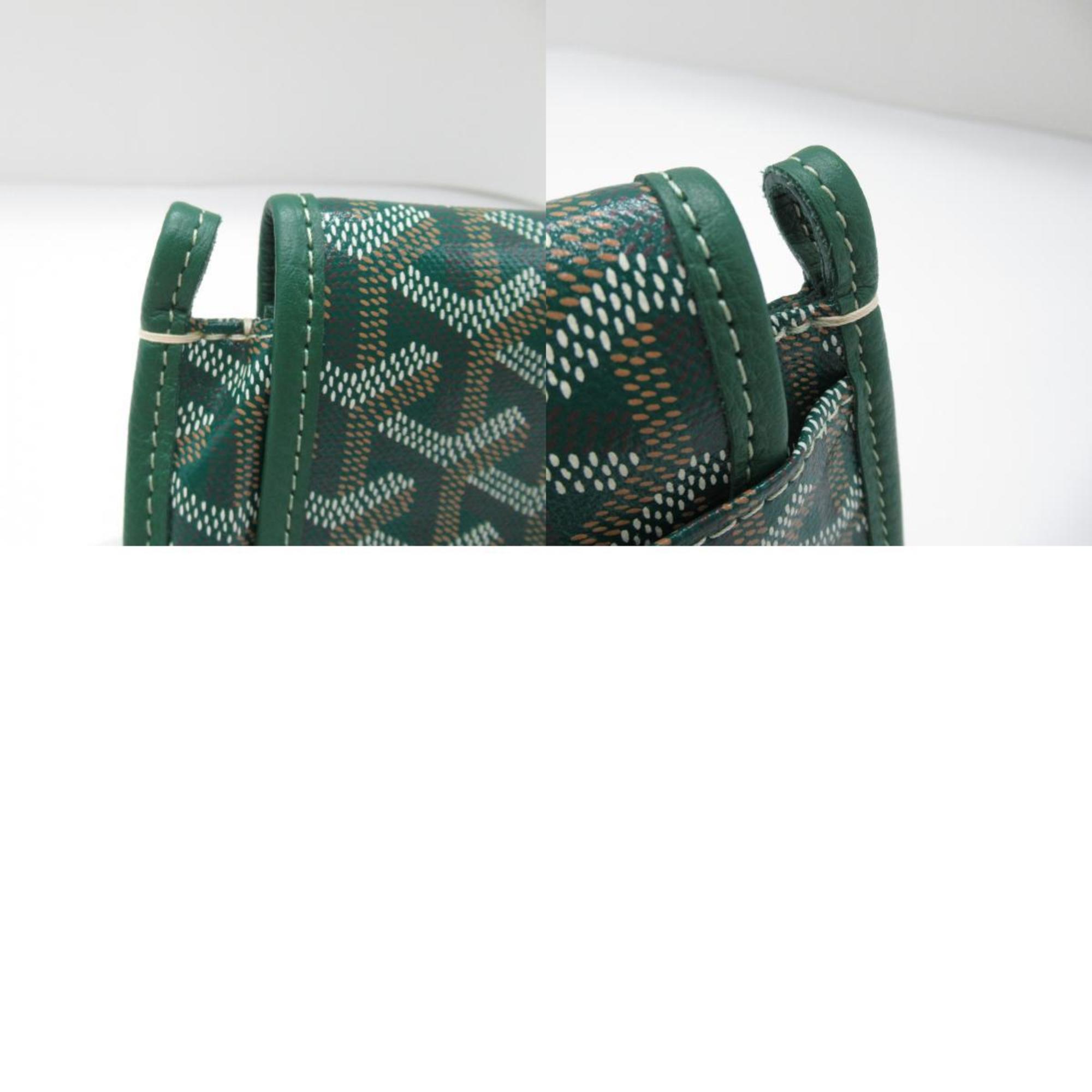 GOYARD Plume Pouch Wallet Shoulder Bag Coated Canvas Women's Green