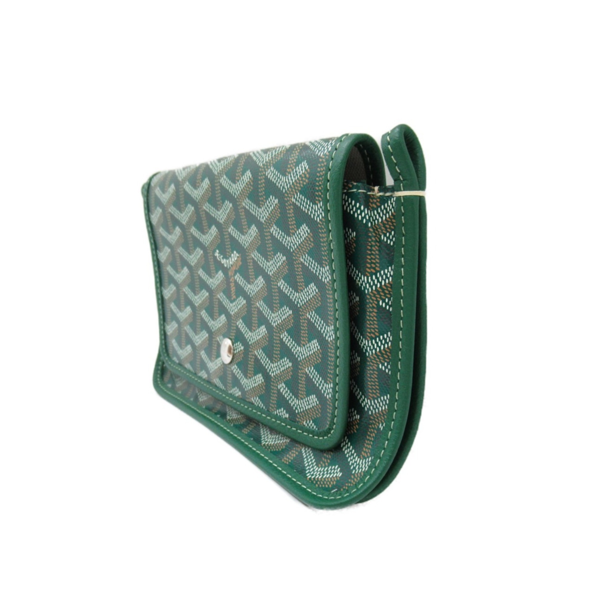 GOYARD Plume Pouch Wallet Shoulder Bag Coated Canvas Women's Green