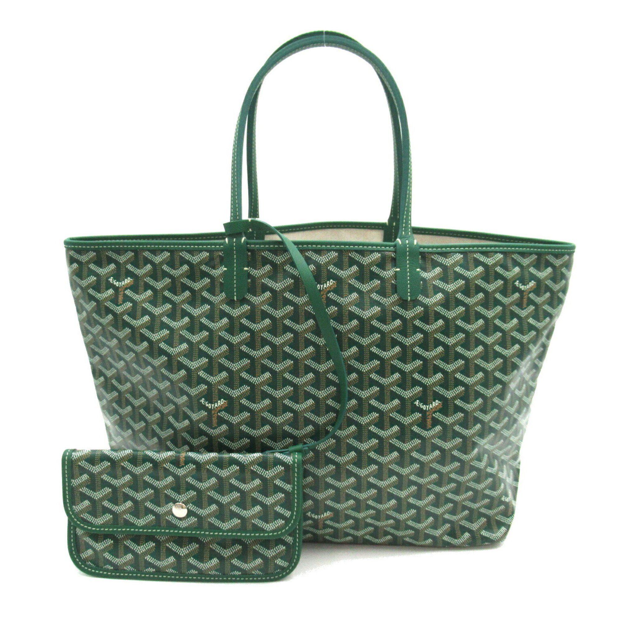 GOYARD Saint Louis PM Tote Bag, Coated Canvas, Women's, Green