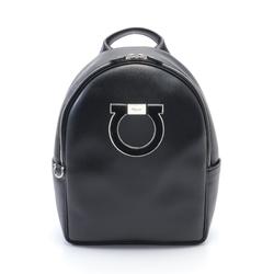 Salvatore Ferragamo Gancini Rucksack Backpack Bag Leather Women's Black