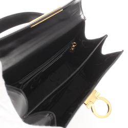 Salvatore Ferragamo Gancini handbag, leather bag, women's, black