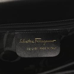 Salvatore Ferragamo Gancini handbag, leather bag, women's, black