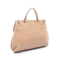 GUCCI Bamboo Daily Medium Handbag Bag Leather Women's Beige 392013