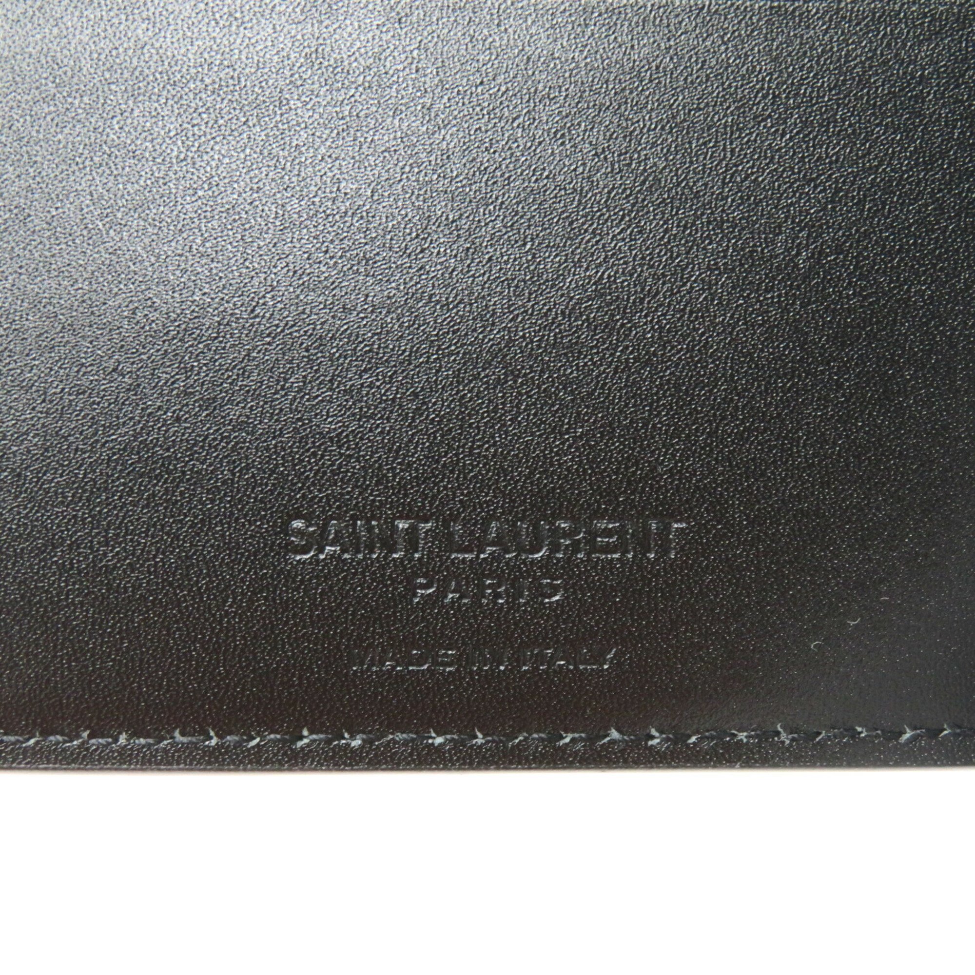 Saint Laurent SAINT LAURENT Bi-fold wallet Leather Men's Black NERO 3963030U90N1000