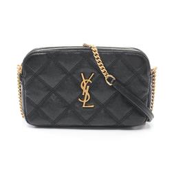 Saint Laurent Becky Shoulder Bag Leather Women's Black GUE6089410641