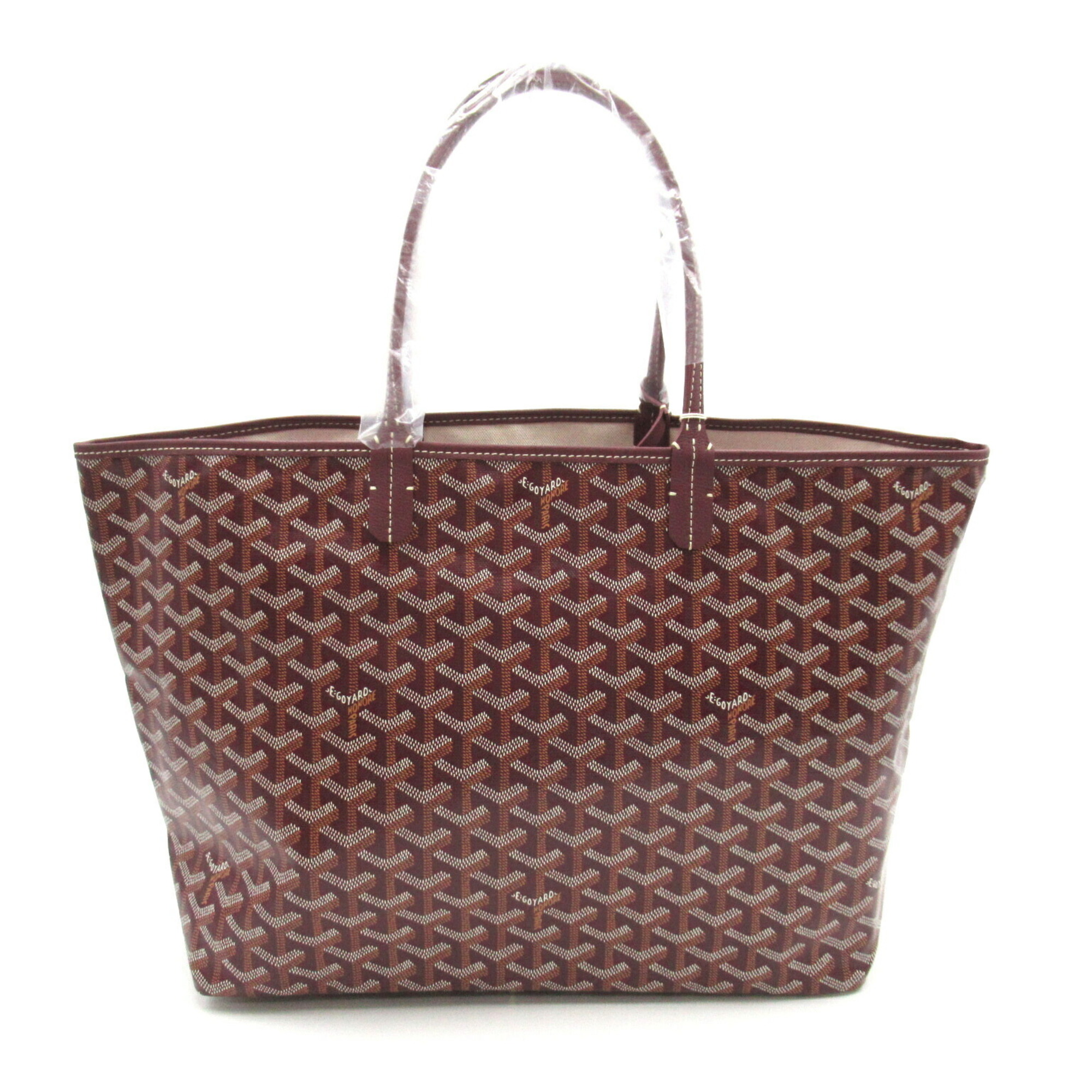 GOYARD Saint Louis PM Tote Bag, Coated Canvas, Women's, Bordeaux