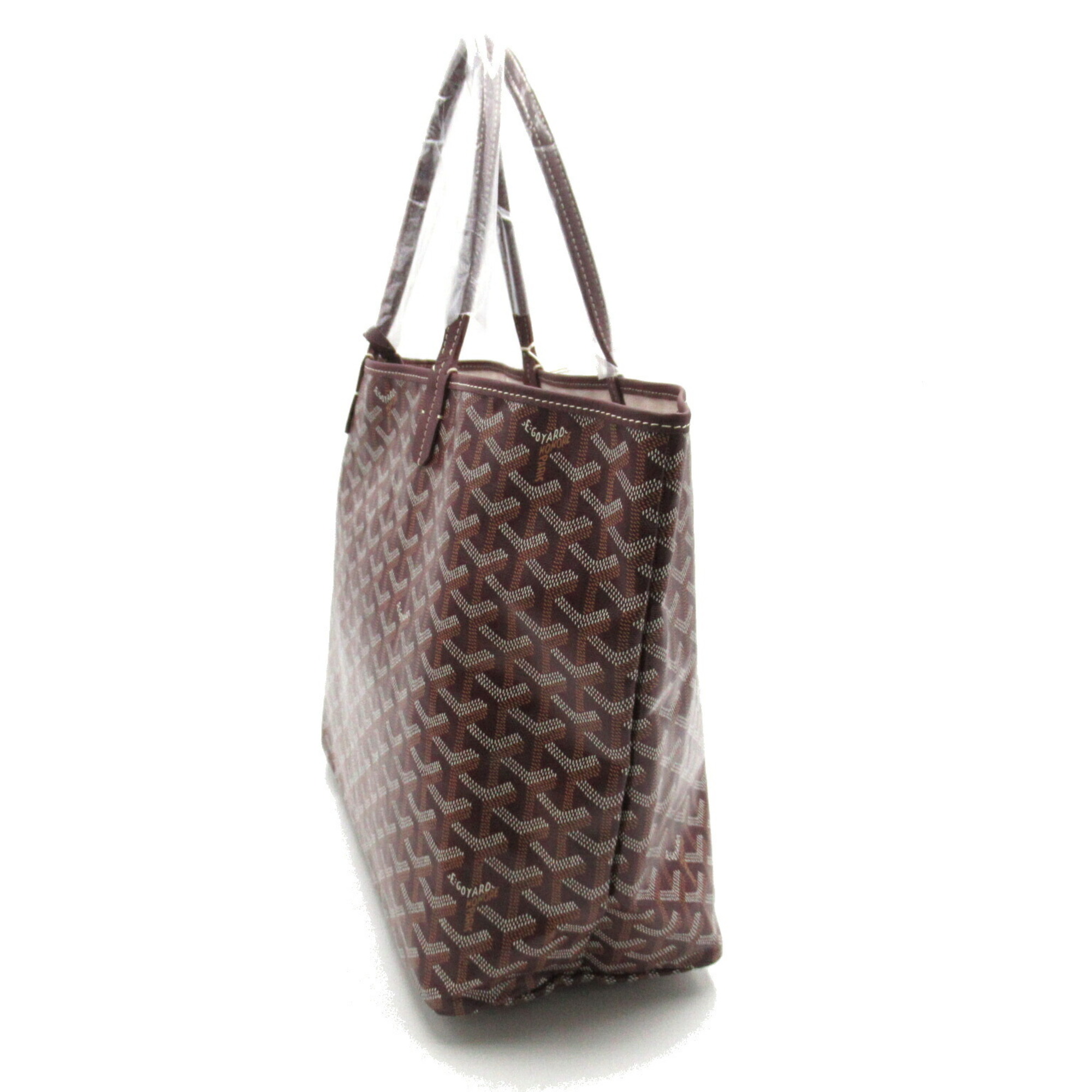 GOYARD Saint Louis PM Tote Bag, Coated Canvas, Women's, Bordeaux