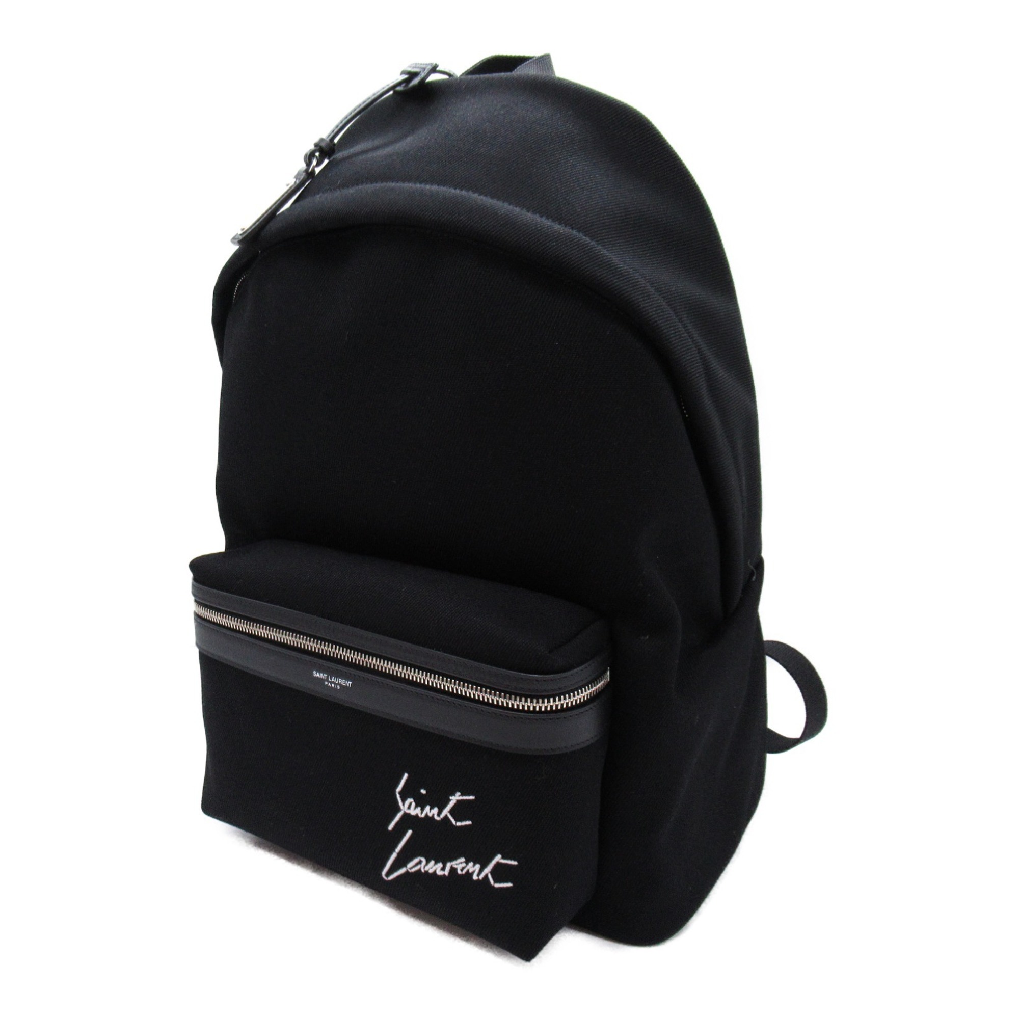 Saint Laurent SAINT LAURENT Backpack Rucksack Bag Canvas Men Women Black 534968FAAVV1070