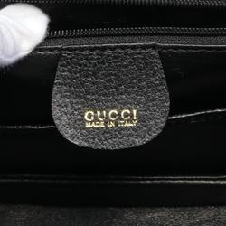 GUCCI Bamboo Handbag Bag Leather Women's Black 080 2046