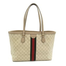 GUCCI Ophidia GG Medium Bag, Coated Canvas, Women's, Beige, 631685