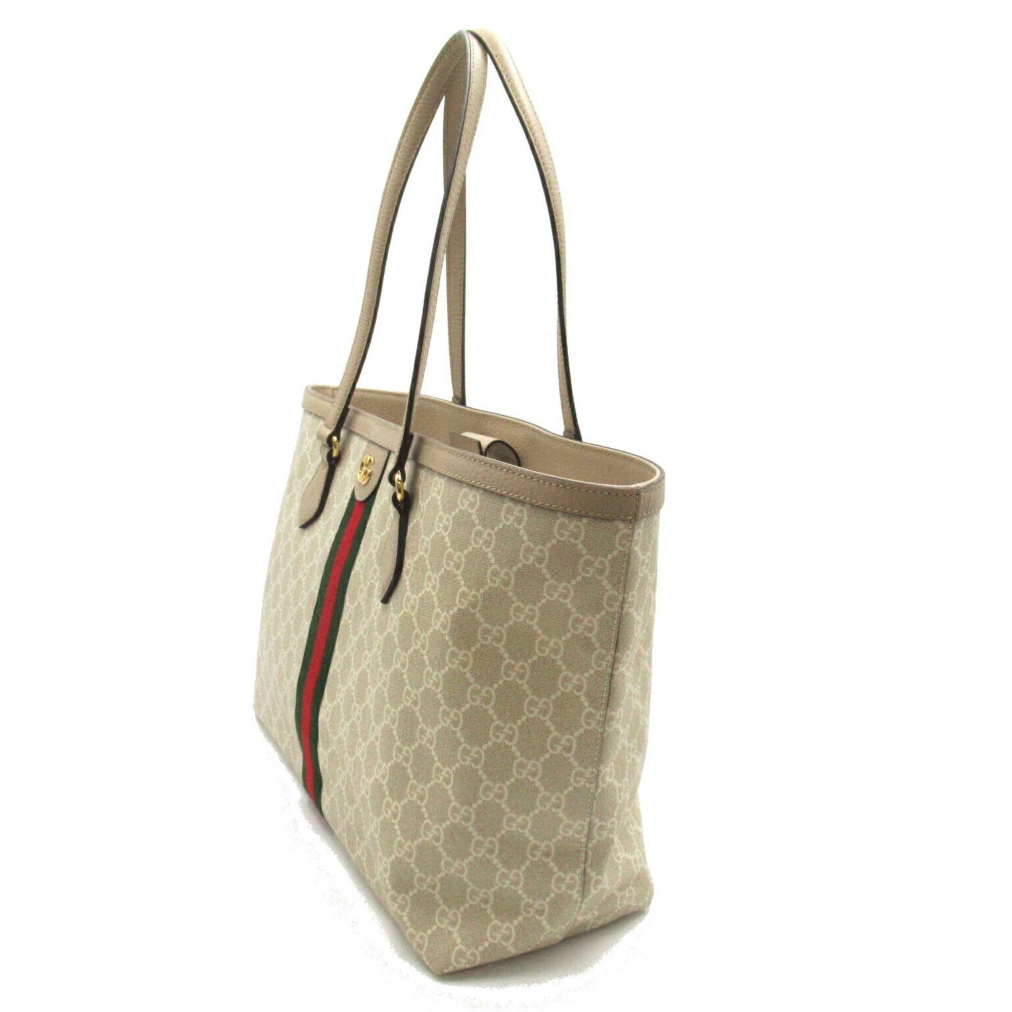 GUCCI Ophidia GG Medium Bag, Coated Canvas, Women's, Beige, 631685