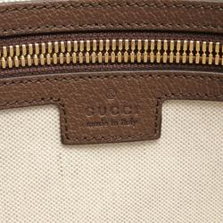 Gucci Jumbo GG Bag Shoulder Canvas Leather Men Women Beige Brown 699130