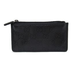 GUCCI Coin Business Card Holder/Card Case Leather GG Supreme Canvas Men's Black 760333FACK51000