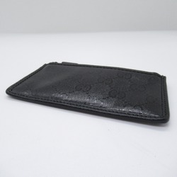 GUCCI Coin Business Card Holder/Card Case Leather GG Supreme Canvas Men's Black 760333FACK51000