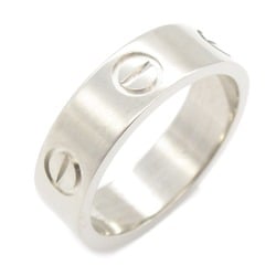 Cartier Love Ring, K18WG (White Gold), Men's, Women's, Silver, B4084700