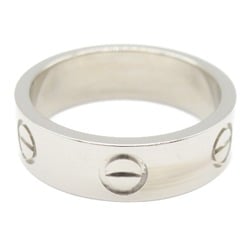 Cartier Love Ring, K18WG (White Gold), Men's, Women's, Silver, B4084700