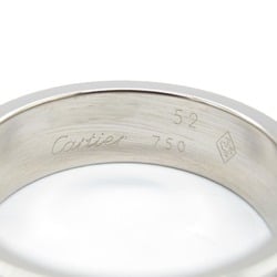 Cartier Love Ring, K18WG (White Gold), Men's, Women's, Silver, B4084700