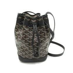 GOYARD Petit Flo Bucket Bag Shoulder Coated Canvas Women's Black