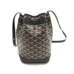 GOYARD Petit Flo Bucket Bag Shoulder Coated Canvas Women's Black