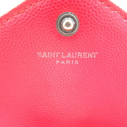 Saint Laurent SAINT LAURENT Chain Wallet Shoulder Bag Leather Women's Red 893958