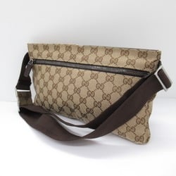 Gucci GUCCI Waist bag Body Bag GG canvas Men's Women's Beige Dark brown 28566