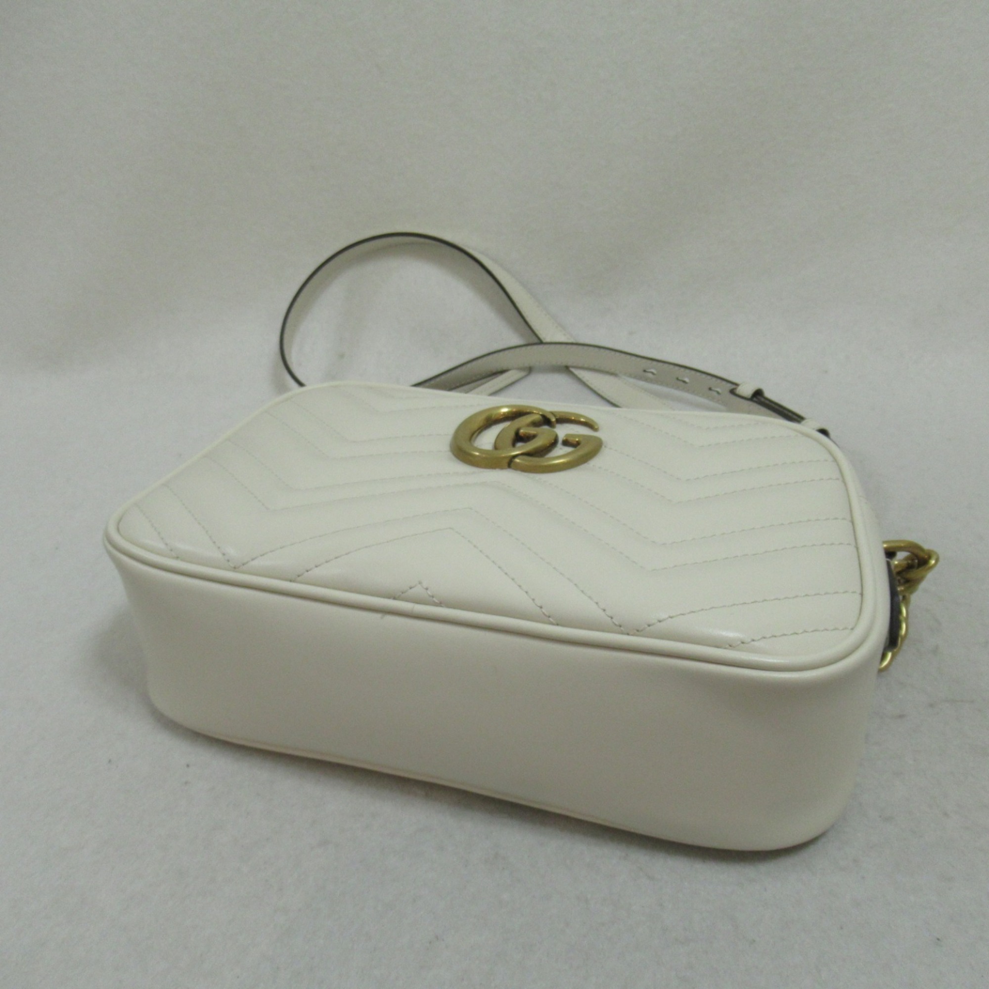 GUCCI Shoulder Bag Leather Women's White 447632