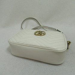 GUCCI Shoulder Bag Leather Women's White 447632