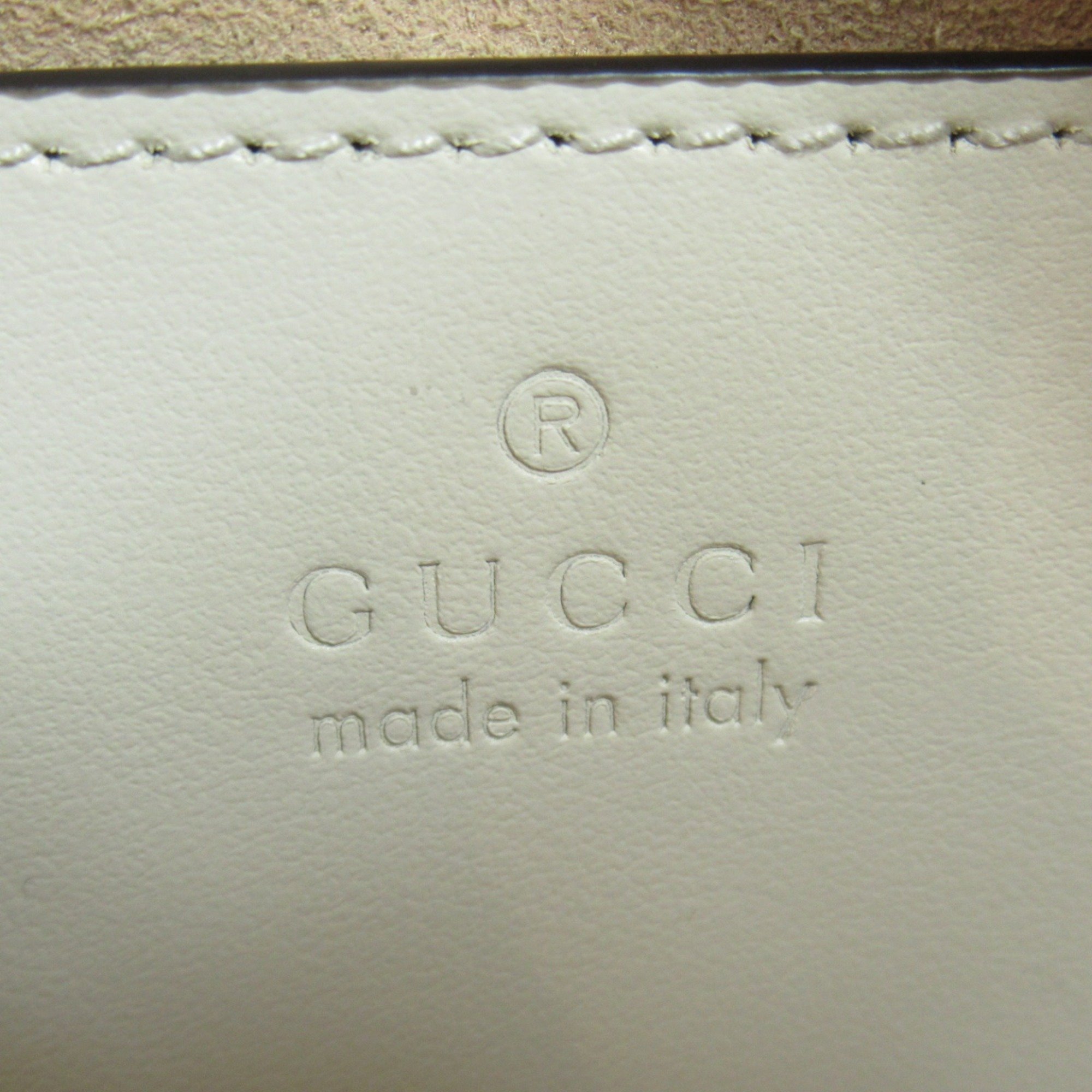 GUCCI Shoulder Bag Leather Women's White 447632