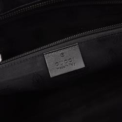 GUCCI GG Imprime Shoulder Bag, Coated Canvas, Leather, Men's, Women's, Black, 211107