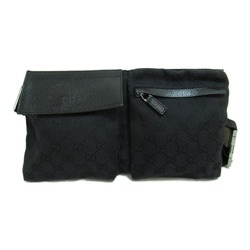 GUCCI Waist Bag GG Canvas Women's Black 28566