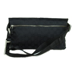 GUCCI Waist Bag GG Canvas Women's Black 28566