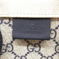 GUCCI 2-Way Bag Canvas Leather Women's Navy Natural 772144