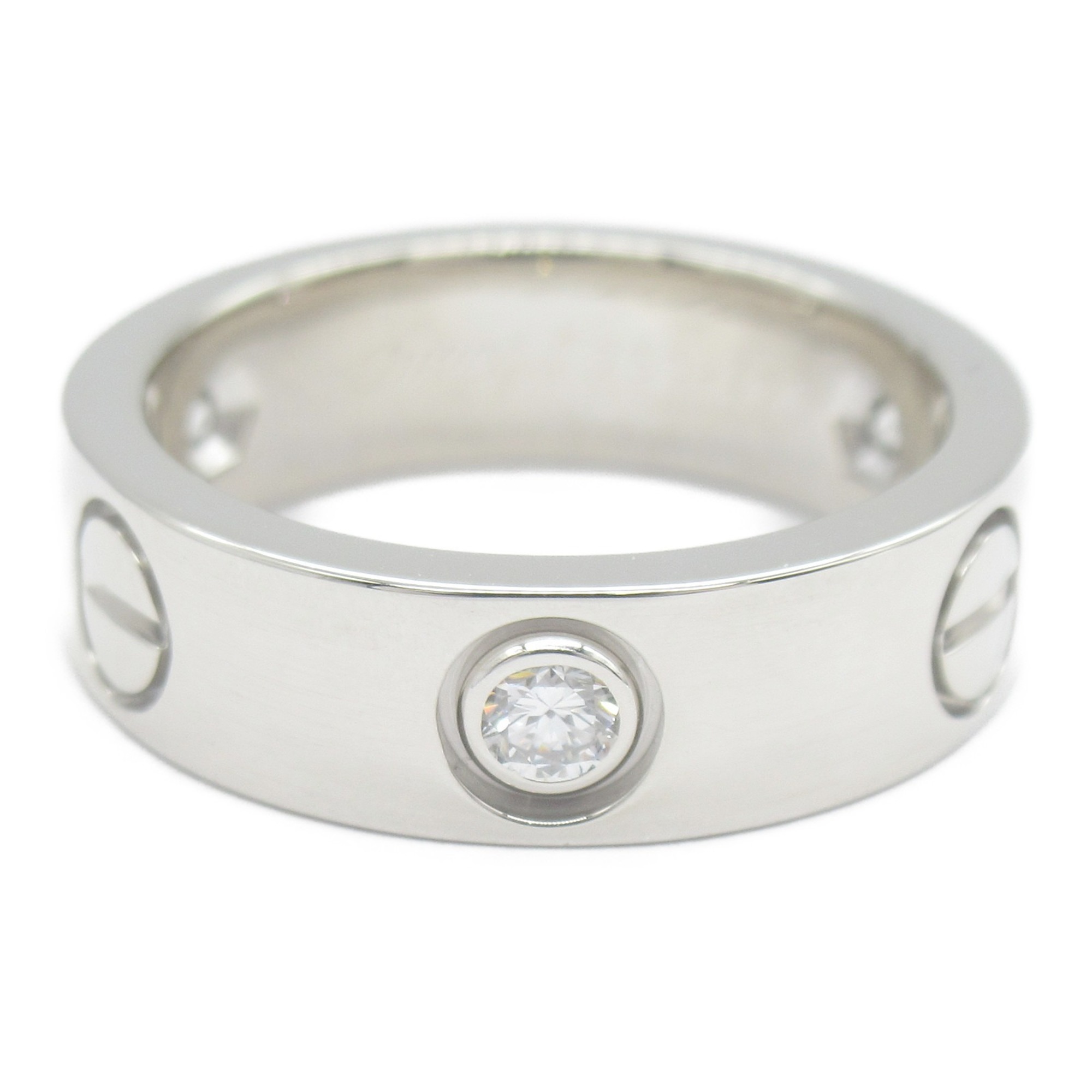 Cartier Love Ring 3P Diamond K18WG (White Gold) Men's Women's Clear