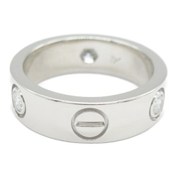 Cartier Love Ring 3P Diamond K18WG (White Gold) Men's Women's Clear