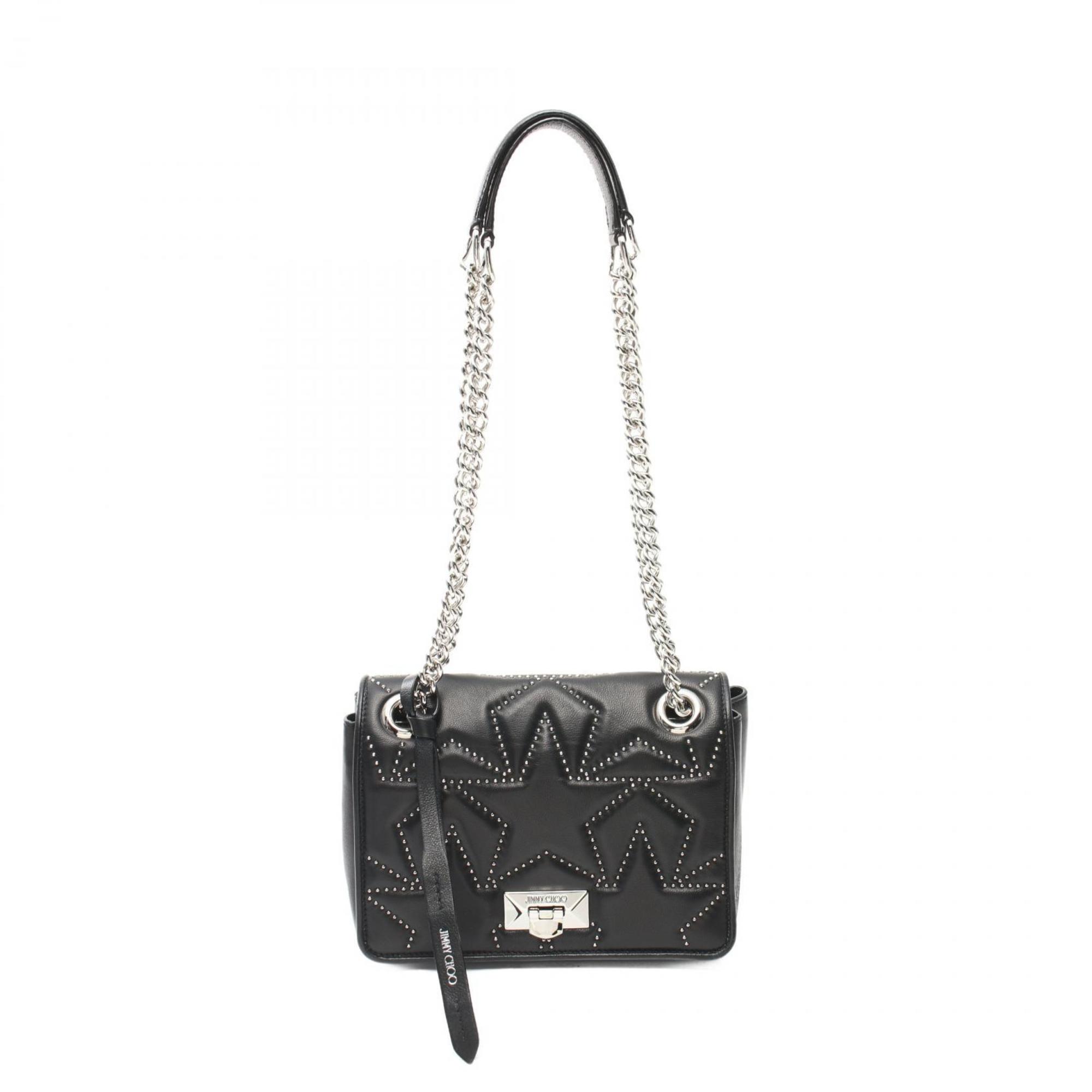 JIMMY CHOO Shoulder Bag Leather Women's Black