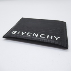 GIVENCHY Business Card Holder/Card Case Leather Men's Black White BB60K9B1J5001