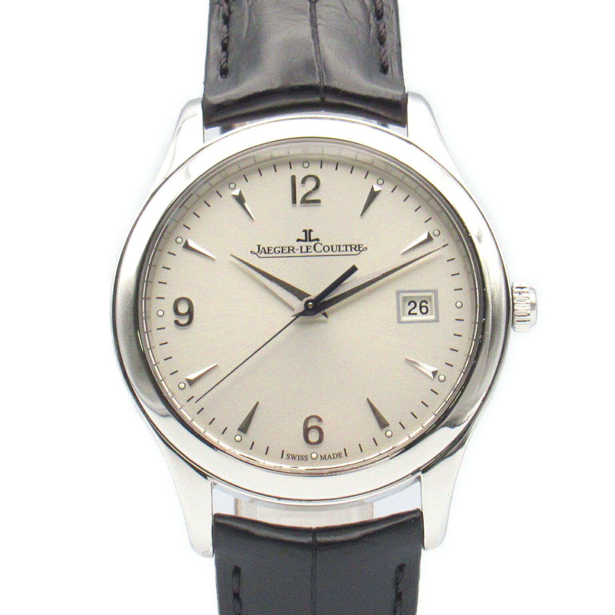 Jaeger-LeCoultre Master Control Wristwatch Stainless Steel Leather Men's Silver 176.8.40.S Q1548420