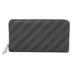 Givenchy Round Long Wallet Polyester Cotton Men's Black Grey BK600GK0Z0002