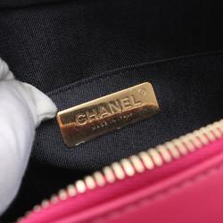 CHANEL Large Coco Mark Camera Bag Shoulder Leather Women's Pink