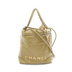 CHANEL Chanel 22 Shoulder Bag Leather Women's Green