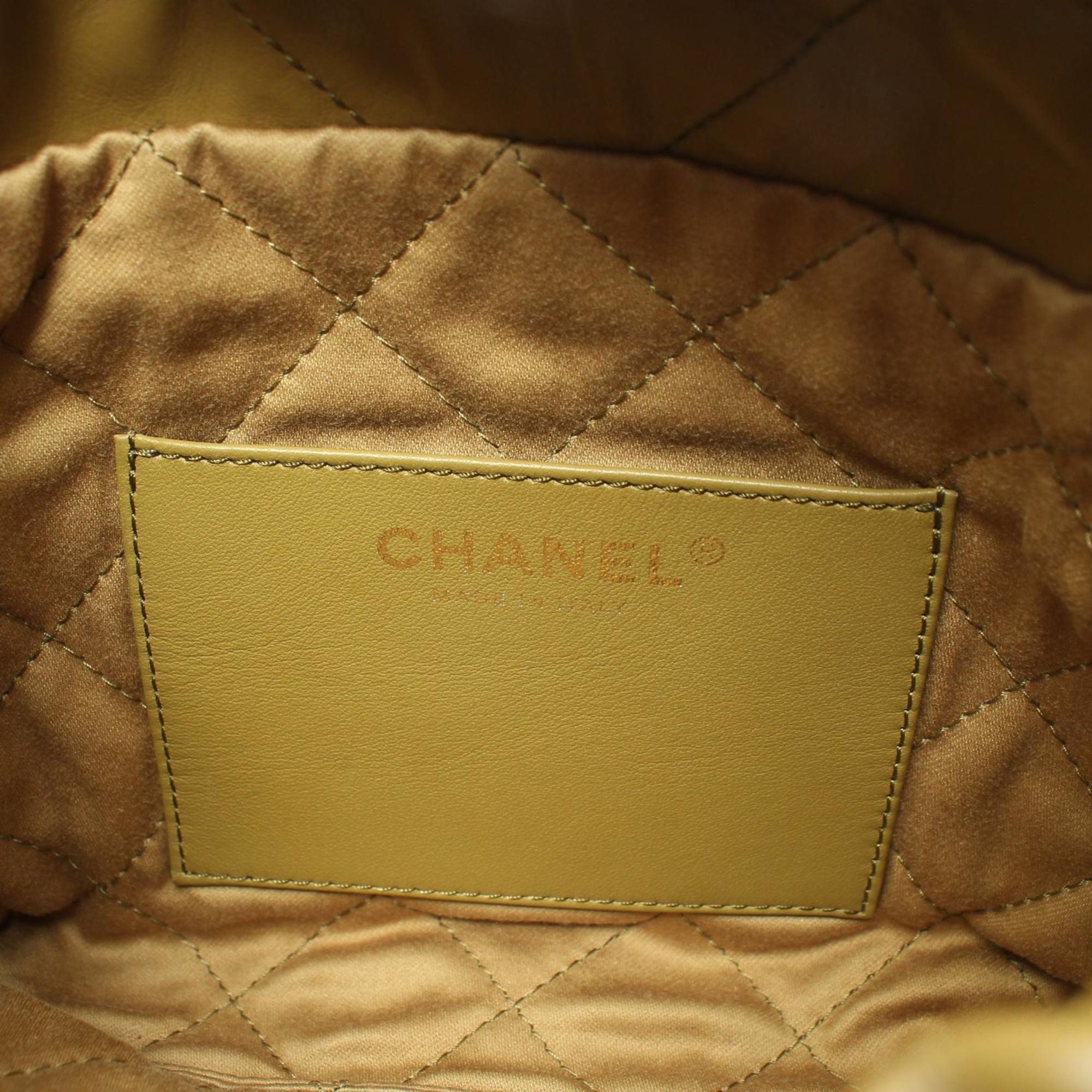 CHANEL Chanel 22 Shoulder Bag Leather Women's Green