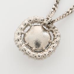 CHANEL Coco Mark Necklace Stainless Steel Rhinestone Women's Silver Clear