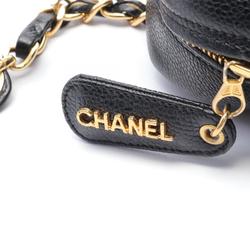 CHANEL Triple Coco Mark Shoulder Bag, Caviar Skin, Women's, Black