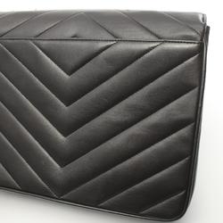 CHANEL V-stitch chevron Mademoiselle shoulder bag, lambskin, women's, black