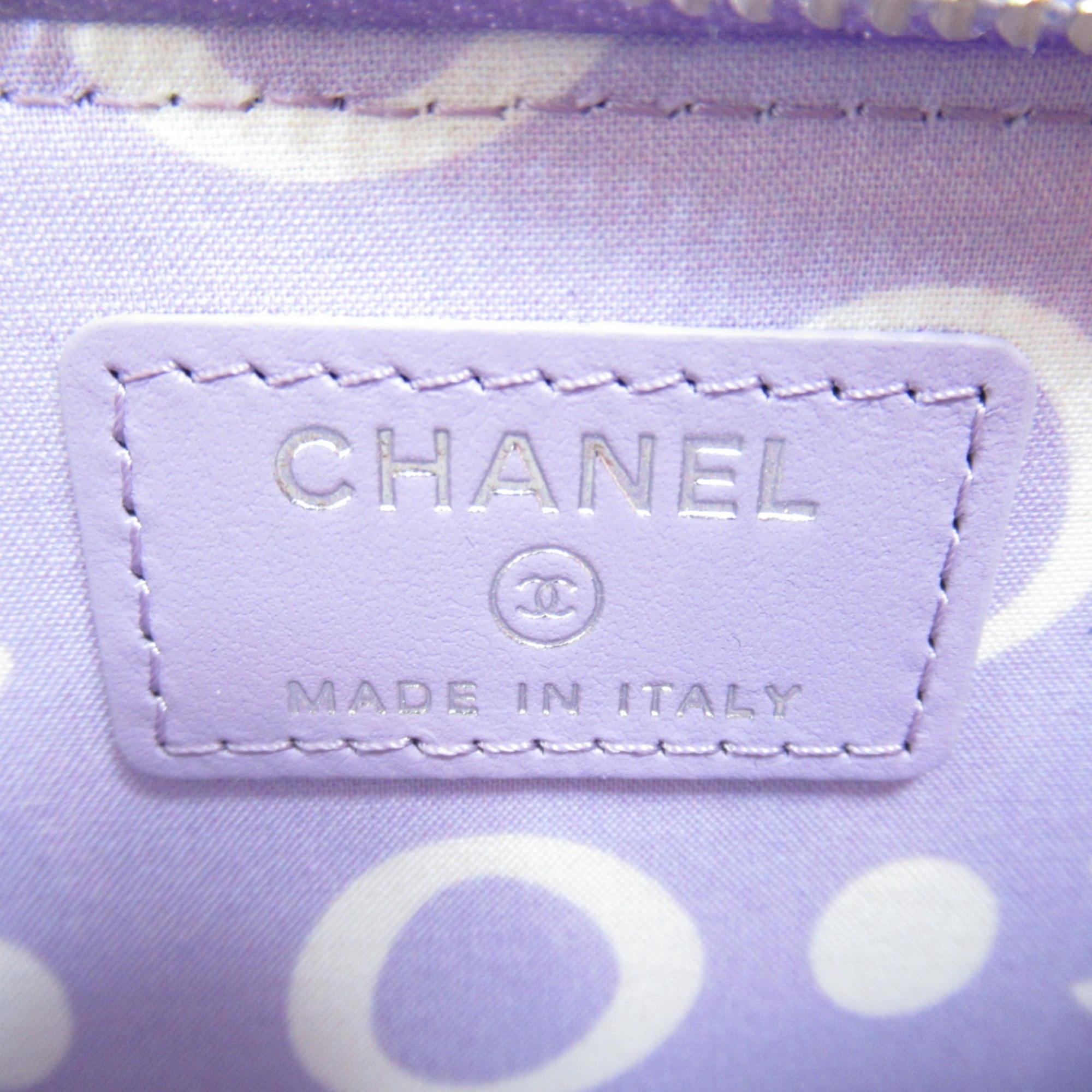 CHANEL Wallets & Coin Cases Caviar Skin (Grained Calf) Women's Purple AP3830