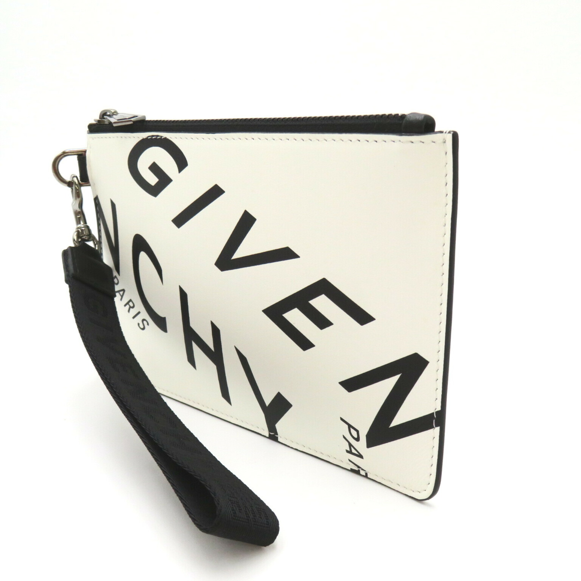 Givenchy Clutch bag, Second Bag, Leather, Men's, Women's, White, Black, BK603PK0YT116