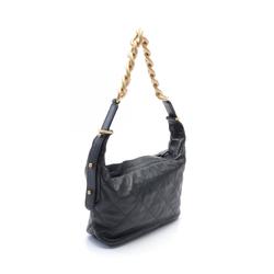 CHANEL Shoulder Bag Leather Women's Black