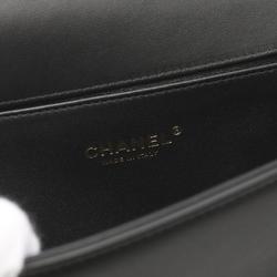 CHANEL Boy Chanel Matelasse Shoulder Bag, Lambskin, Women's, Black, A67086