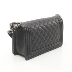 CHANEL Boy Chanel Shoulder Bag Caviar Skin Women's Black