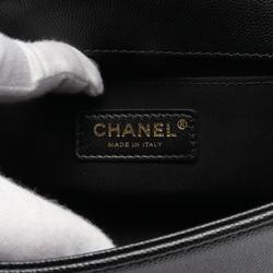 CHANEL Boy Chanel Shoulder Bag Caviar Skin Women's Black A67085